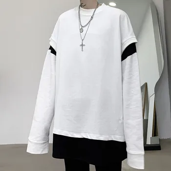 Sueter Masculino Men White Black Splice Casual Long Sleeve Loose Sweatshirt Male Streetwear Hip Hop Pullover Hoodie Sweatshirt
Sueter Masculino Men White Black Splice Casual Long Sleeve Loose Sweatshirt Male Streetwear Hip Hop Pullover Hoodie Sweatshirt