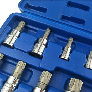 10 Piece Square Spline Bit Socket XZN 12 Point MM Triple S2 Steel MM 4mm-18mm Tools Car Repair Sheet Metal Tool Set
10 Piece Square Spline Bit Socket XZN 12 Point MM Triple S2 Steel MM 4mm-18mm Tools Car Repair Sheet Metal Tool Set