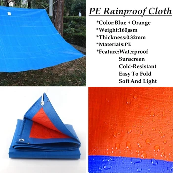 Thickness 0.32mm Blue And Orange PE Tarpaulin Rainproof Cloth Garden Courtyard Succulent Car Canvas Balcony Succulent Cover
Thickness 0.32mm Blue And Orange PE Tarpaulin Rainproof Cloth Garden Courtyard Succulent Car Canvas Balcony Succulent Cover