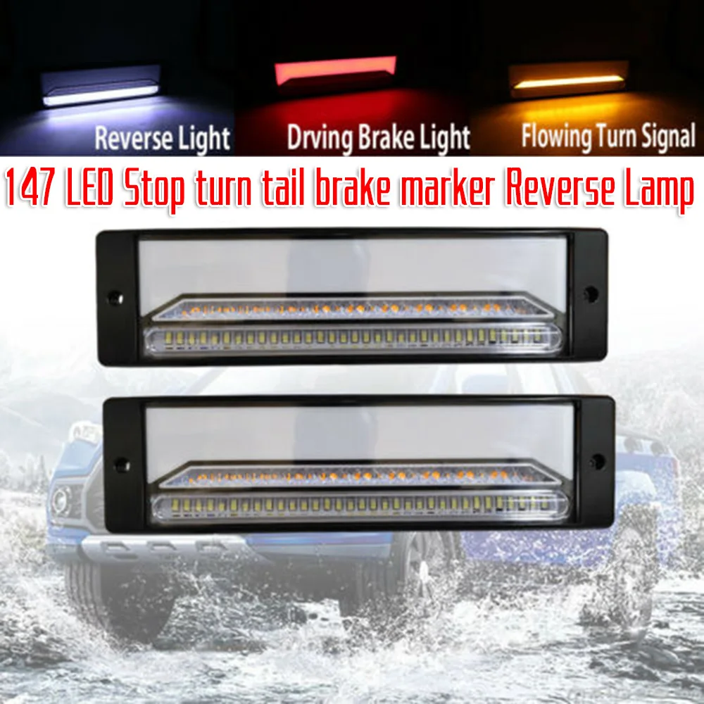 2 Pieces DC 10-30V 12Inch 147LED Taillight Rear Parking Stop Turn Signal Light For Car RV Trailer Truck Camper Reverse Light
2 Pieces DC 10-30V 12Inch 147LED Taillight Rear Parking Stop Turn Signal Light For Car RV Trailer Truck Camper Reverse Light