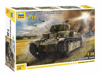 Сборная модель ЗВЕЗДА / ZVEZDA - Советский средний танк Т-28 1:72 201 деталь 5064