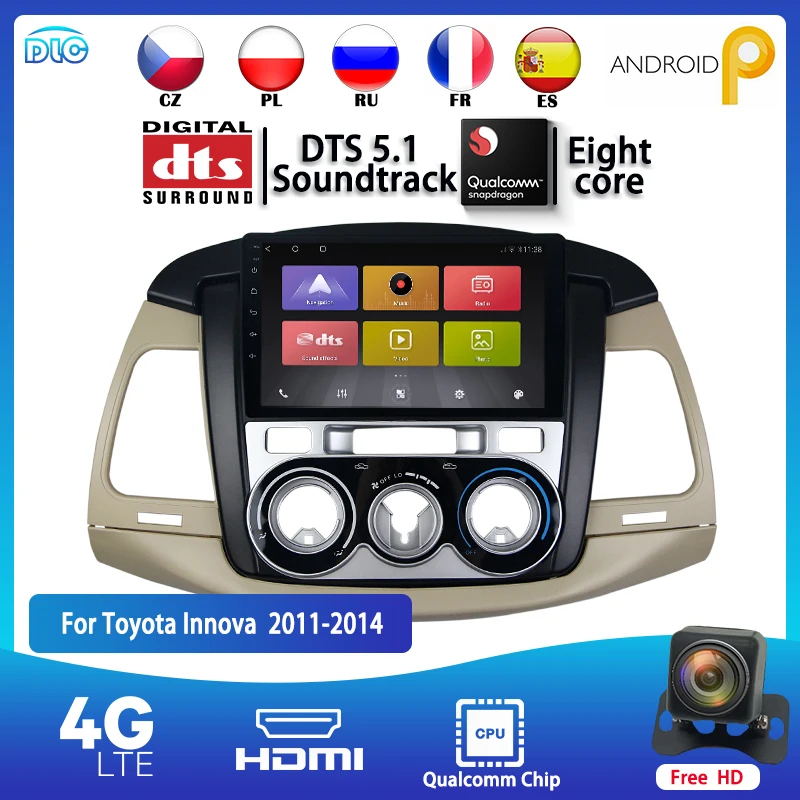 DLC Qualcomm Chip 1280*720 IPS 10Inch Android 9.0 GPS Stereo RDS/DTS BT WIFI+4G For 2011-2014 Innova 4+64G DSP Car PlayerMedia
DLC Qualcomm Chip 1280*720 IPS 10Inch Android 9.0 GPS Stereo RDS/DTS BT WIFI+4G For 2011-2014 Innova 4+64G DSP Car PlayerMedia