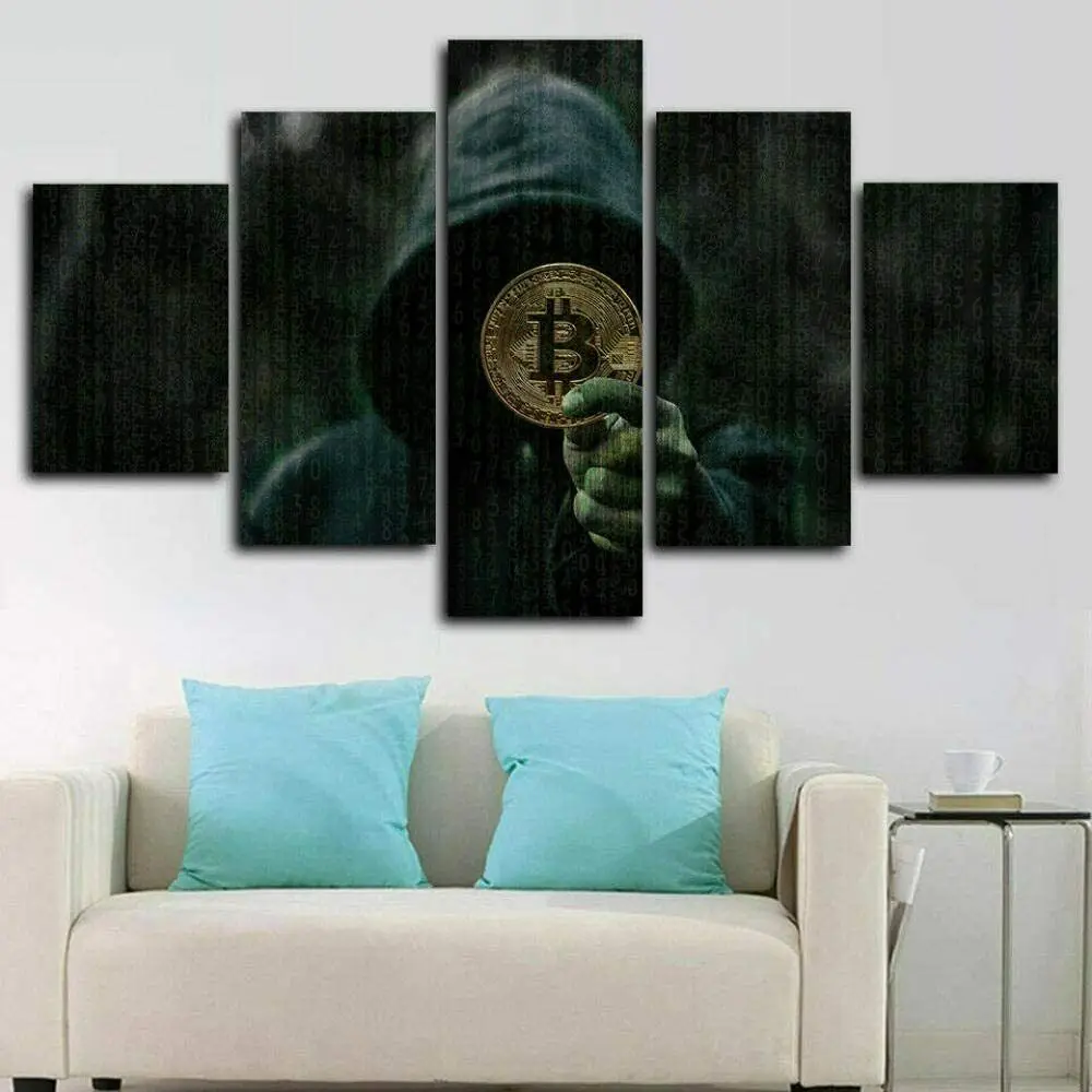 No Framed Canvas 5Pcs Bitcoin Cryptocurrency Money Wall Art Posters Prints Pictures Paintings Home Decor Decorations
No Framed Canvas 5Pcs Bitcoin Cryptocurrency Money Wall Art Posters Prints Pictures Paintings Home Decor Decorations