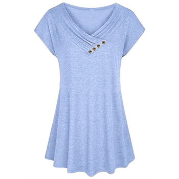 Women Summer T Shirt Solid Color Tee Tops Women T-shirt
Women Summer T Shirt Solid Color Tee Tops Women T-shirt