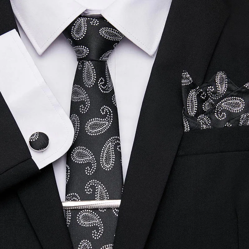 Classic 100%Silk 7.5cm Neck Ties Pocket Square Sets for Men Casual Tie Hanky Cufflinks Tie Clips Set Men Neckties Men Ties 12601
Classic 100%Silk 7.5cm Neck Ties Pocket Square Sets for Men Casual Tie Hanky Cufflinks Tie Clips Set Men Neckties Men Ties 12601