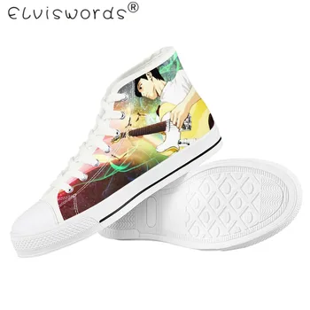 ELVISWORDS Men White Vulcanized Shoes High Top Lace Up Sneakers 3D Printed Guitar Boy For Teenagers Zapatillas Hombre 
ELVISWORDS Men White Vulcanized Shoes High Top Lace Up Sneakers 3D Printed Guitar Boy For Teenagers Zapatillas Hombre