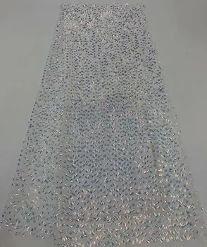 French Sequins Lace Fabric for Women Wedding Dress African Lace Fabric High Quality 5yards African Tulle Lace Fabric FR-121
French Sequins Lace Fabric for Women Wedding Dress African Lace Fabric High Quality 5yards African Tulle Lace Fabric FR-121