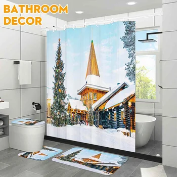 180x180cm Bathroom Shower Curtain Christmas Tree Winter House Bath Screen Anti-slip Floor Mats Foot Rug Water-Absorbing
180x180cm Bathroom Shower Curtain Christmas Tree Winter House Bath Screen Anti-slip Floor Mats Foot Rug Water-Absorbing