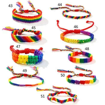 2Pcs Gay & Lesbian Love Pride Braided Macrame Bracelet Bulk Rainbow Pride Parade Wristband Handmade Lover Jewelry
2Pcs Gay & Lesbian Love Pride Braided Macrame Bracelet Bulk Rainbow Pride Parade Wristband Handmade Lover Jewelry