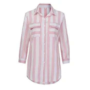2019 Plus Size Women Casual V Neck Stripe Print Long Sleeve Shirt Loose Blouse Top
2019 Plus Size Women Casual V Neck Stripe Print Long Sleeve Shirt Loose Blouse Top