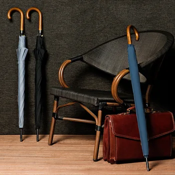 New Arrival Gentleman Long Umbrella Japanese Wooden Handle Semi Automatic Large Rain Umbrellas Men 8K Windproof Paraguas
New Arrival Gentleman Long Umbrella Japanese Wooden Handle Semi Automatic Large Rain Umbrellas Men 8K Windproof Paraguas