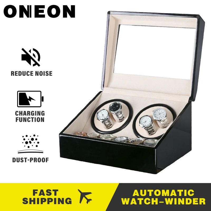 ONEON Double Head Watch Winder Luxury Automatic Wooden Watches Box Watch Show Display Six Motors 4 Slots Rotation Holder Winder
ONEON Double Head Watch Winder Luxury Automatic Wooden Watches Box Watch Show Display Six Motors 4 Slots Rotation Holder Winder