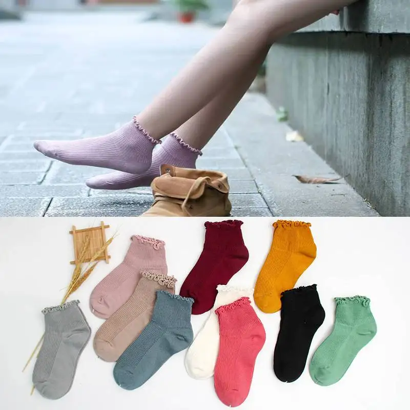 2021 Spring Lace Ruffles Socks Cotton Ankle Lovely Frilly Edge Girls' Women Socks Sweet Casual Short Tube Lady Vintage Ship Sock
2021 Spring Lace Ruffles Socks Cotton Ankle Lovely Frilly Edge Girls' Women Socks Sweet Casual Short Tube Lady Vintage Ship Sock