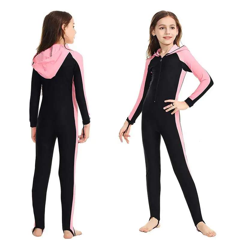 Kids Full Body Swimsuit with Hood for Boys Girls One Piece Long Sleeve Swimwear Sun UV Protection Rashguard Zipper Diveskin
Kids Full Body Swimsuit with Hood for Boys Girls One Piece Long Sleeve Swimwear Sun UV Protection Rashguard Zipper Diveskin