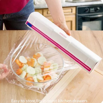 Plastic Wrap Cutter Food Freshness Dispenser Preservative Film Unwinding Cutting Cling Wrap Kitchen Fresh Tool Accessories
Plastic Wrap Cutter Food Freshness Dispenser Preservative Film Unwinding Cutting Cling Wrap Kitchen Fresh Tool Accessories