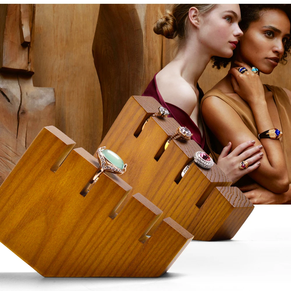 FANXI 2pcs Solid Wooden Jewelry Display 4 Ring Bracelet Display Holder Jewelry Stand for Jewelry Shop
FANXI 2pcs Solid Wooden Jewelry Display 4 Ring Bracelet Display Holder Jewelry Stand for Jewelry Shop