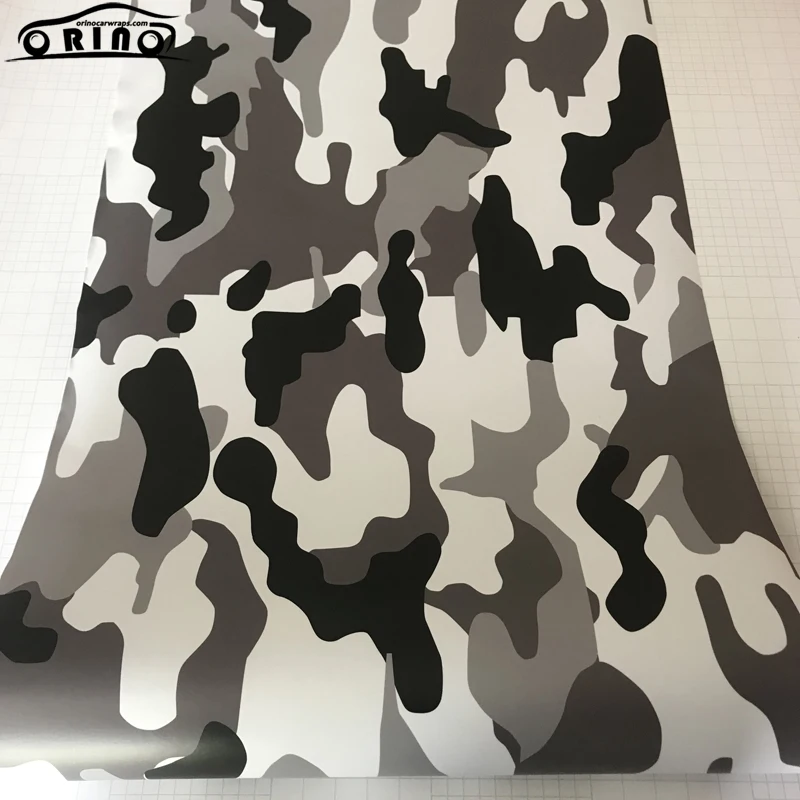 Black White Camouflage Vinyl Film Wrap-6