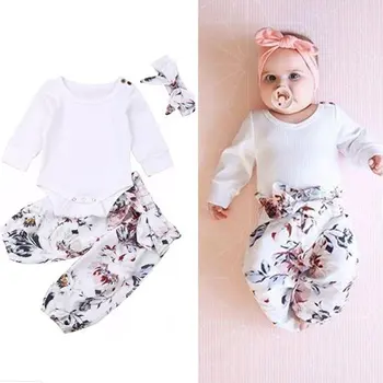 Baby Clothing Sets Autumn Baby Girs Clothes Infant Cotton Solid Tops +Floral Pants 2pcs Outfits
Baby Clothing Sets Autumn Baby Girs Clothes Infant Cotton Solid Tops +Floral Pants 2pcs Outfits