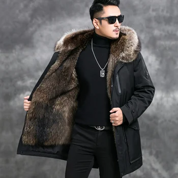 Real Fur Coat Winter Jacket Men Plus Size Natural Raccoon Fur Liner Parka Real Raccoon Fur Collar Jackets Warm Coat 4549 YY1014 
Real Fur Coat Winter Jacket Men Plus Size Natural Raccoon Fur Liner Parka Real Raccoon Fur Collar Jackets Warm Coat 4549 YY1014