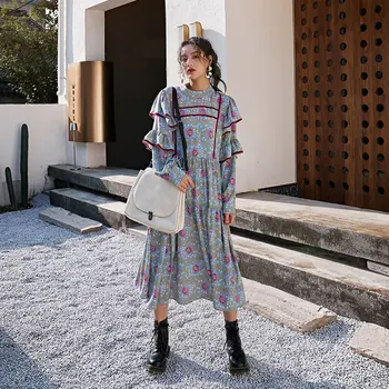 Europe French Style Vintage Ruffle Dress Cotton and Linen Floral Long Sleeve Dress Women Fashion Elegant Women Clothes DMY2833
Europe French Style Vintage Ruffle Dress Cotton and Linen Floral Long Sleeve Dress Women Fashion Elegant Women Clothes DMY2833