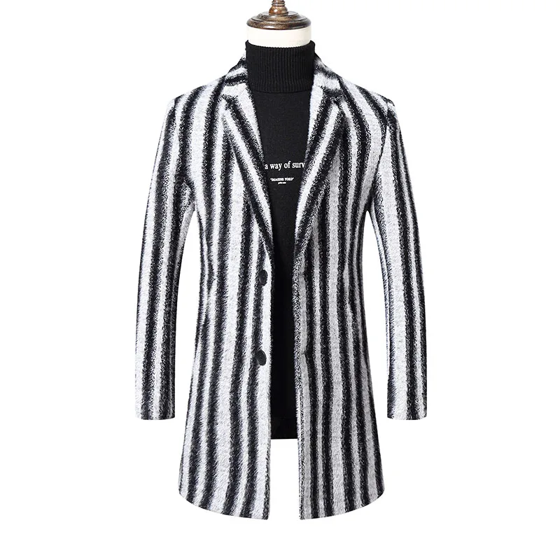 New Winter Men stripe Long Woolen Coat Fur Collar Warm Male Solid Slim Casual Windbreaker Jacket Autumn Fashion Top Outwear 4XL
New Winter Men stripe Long Woolen Coat Fur Collar Warm Male Solid Slim Casual Windbreaker Jacket Autumn Fashion Top Outwear 4XL