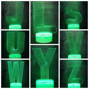 Kid Cartoon Birthday Decor Letter A to Z Crack Lamp 3D 7 Color Novelty Changing Creative Alphabet Shine LED Night Light Gift DIY
Kid Cartoon Birthday Decor Letter A to Z Crack Lamp 3D 7 Color Novelty Changing Creative Alphabet Shine LED Night Light Gift DIY