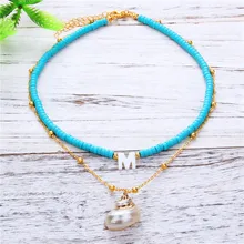 Bohemia Initial Letter Pendant Necklaces For Women Men Natural Shell Charm Choker Custom Name Clavicle Chain Wholesale Jewelry
Bohemia Initial Letter Pendant Necklaces For Women Men Natural Shell Charm Choker Custom Name Clavicle Chain Wholesale Jewelry