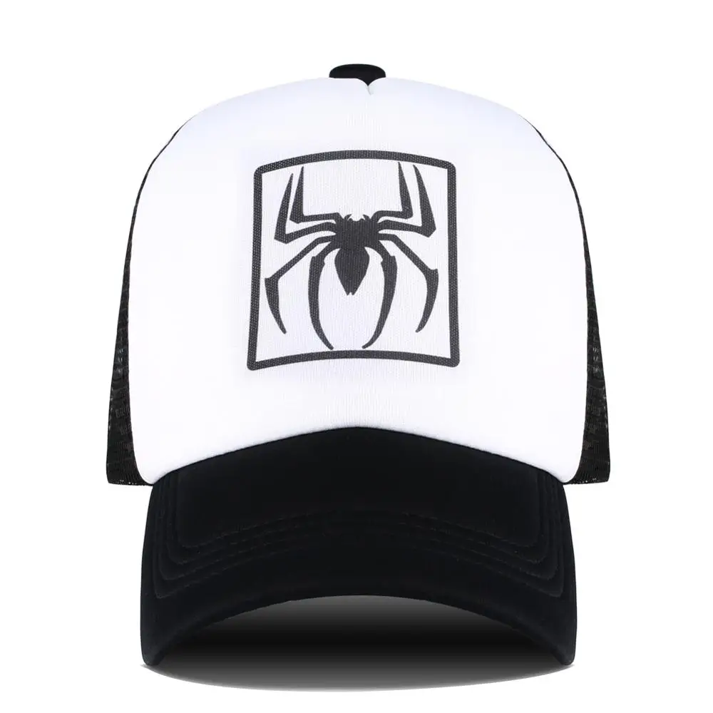Волшебная Летняя мужская бейсболка с принтом паука Черная Женская кепка в стиле