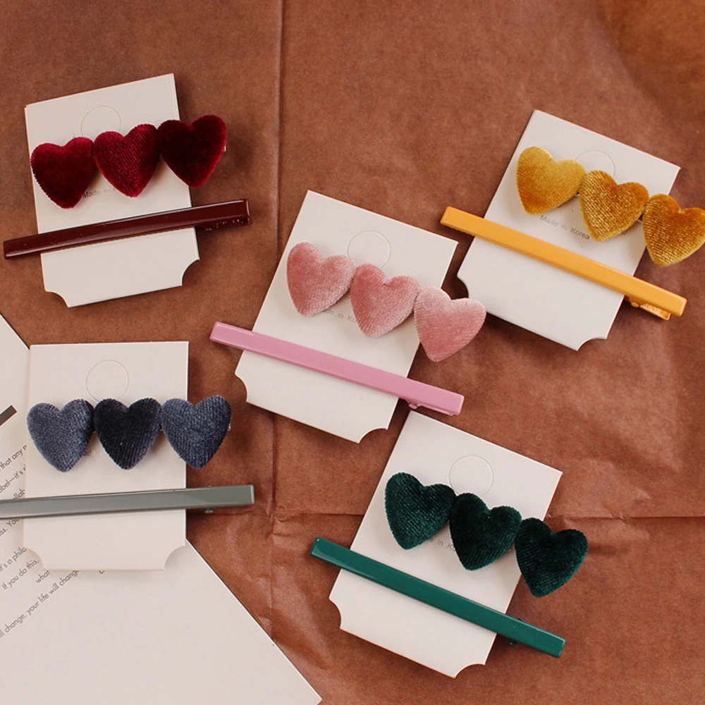 1 Set Velvet Lovely Hairpin Set Korea Heart Shape Hair Clip Barrettes Fashion Hairpin Women Hair Accessories Hair Styling Tool
1 Set Velvet Lovely Hairpin Set Korea Heart Shape Hair Clip Barrettes Fashion Hairpin Women Hair Accessories Hair Styling Tool