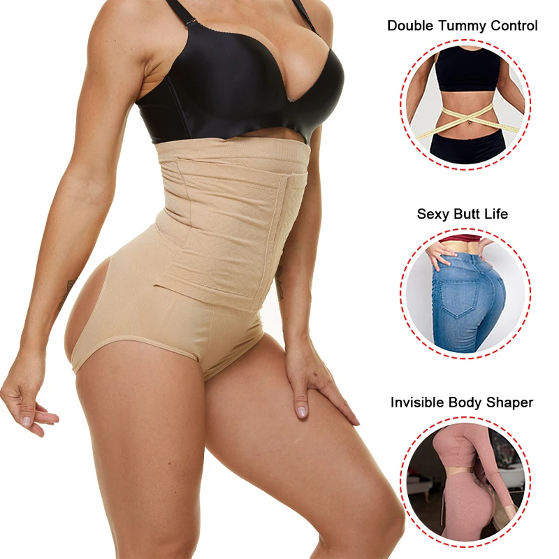 Details of Slimming Body Shaper Waist Trainer Bodysuit Women Butt Lifter  Strap Waist Cincher Tummy Control Shapewear