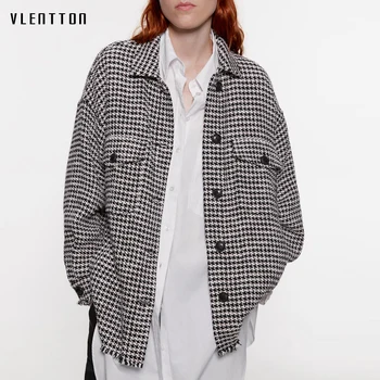 2020 Autumn Winter Vintage Plaid Tweed Shirts Women Chic Button Long Sleeve Womens Tops And Blouses Female Blusas Camisas Mujer
2020 Autumn Winter Vintage Plaid Tweed Shirts Women Chic Button Long Sleeve Womens Tops And Blouses Female Blusas Camisas Mujer
