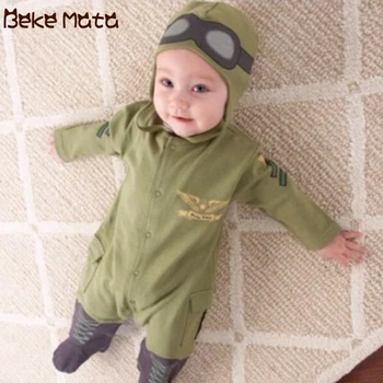 Baby Boy Romper Long Sleeve Aviator Style Baby Boy Clothes Jumpsuit+hat Set Infant Romper 2019 Autumn Toddler Boy Clothing
Baby Boy Romper Long Sleeve Aviator Style Baby Boy Clothes Jumpsuit+hat Set Infant Romper 2019 Autumn Toddler Boy Clothing
