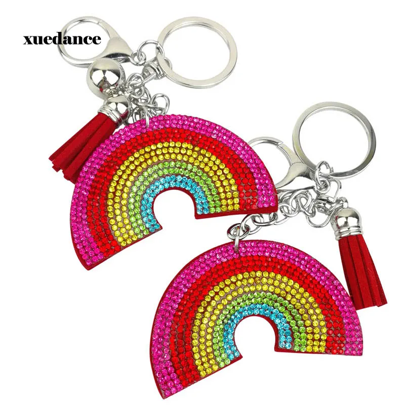 new style Rhinestone Rainbow Keychain Blingbling Crystal Charm Key Chain Sparkling Pendant Keyring Purse Handbag Car Key Holder
new style Rhinestone Rainbow Keychain Blingbling Crystal Charm Key Chain Sparkling Pendant Keyring Purse Handbag Car Key Holder