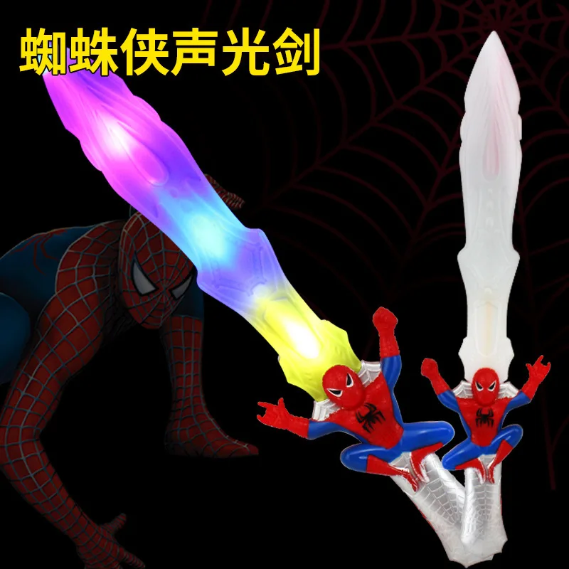 Red Spider Hero shan guang jian Sound And Light Music Weapon Gift Children Shining Sword Ball Props
