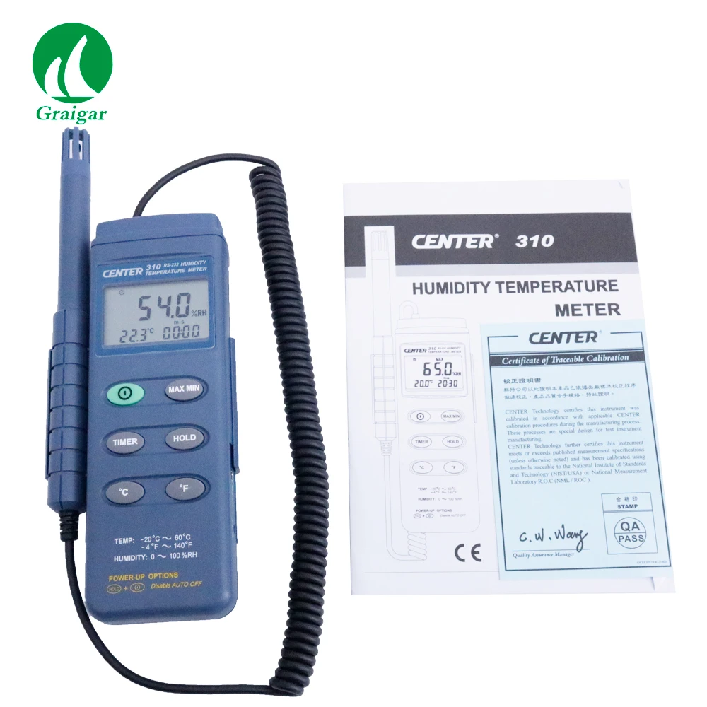 CENTER-310 Digital Interface Humidity Temperature Tester Humidity Range: 0~100%RH
CENTER-310 Digital Interface Humidity Temperature Tester Humidity Range: 0~100%RH