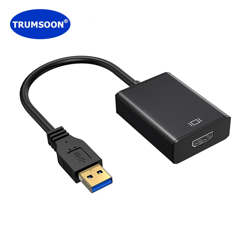 TRUMSOON USB 3.0 to HDMI External Card USB HDMI AV Cable Adapter 1080P for Windows Vista/7/8/10 PC Laptops Projector TV Monitor
TRUMSOON USB 3.0 to HDMI External Card USB HDMI AV Cable Adapter 1080P for Windows Vista/7/8/10 PC Laptops Projector TV Monitor