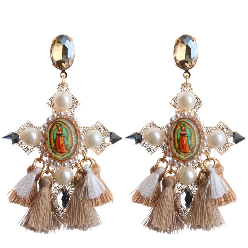 NeeFu WoFu Drop Cross Earrings Bohemia exaggeration Tassel Crystal Big Earring Large Long Brinco Ear Oorbellen Christmas Gift
NeeFu WoFu Drop Cross Earrings Bohemia exaggeration Tassel Crystal Big Earring Large Long Brinco Ear Oorbellen Christmas Gift