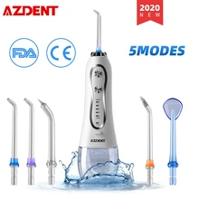 AZDENT Portable Cordless Electric Water Oral Dental Irrigator Flosser USB Rechargeable Teeth Cleaner 5 Modes IPX7 Waterproof 
AZDENT Portable Cordless Electric Water Oral Dental Irrigator Flosser USB Rechargeable Teeth Cleaner 5 Modes IPX7 Waterproof