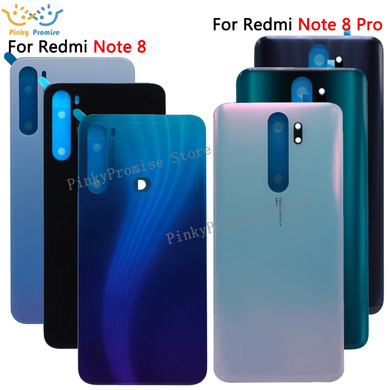 Задняя крышка для Xiaomi RedMi Note 8 стеклянный корпус аккумулятора Note8 Pro задняя
