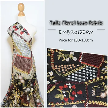 African Wedding Tulle Floral Lace Fabric Embroidered Mesh cloth for Dress DIY Curtain Windows Apparel Sewing Patchwork 130cm
African Wedding Tulle Floral Lace Fabric Embroidered Mesh cloth for Dress DIY Curtain Windows Apparel Sewing Patchwork 130cm