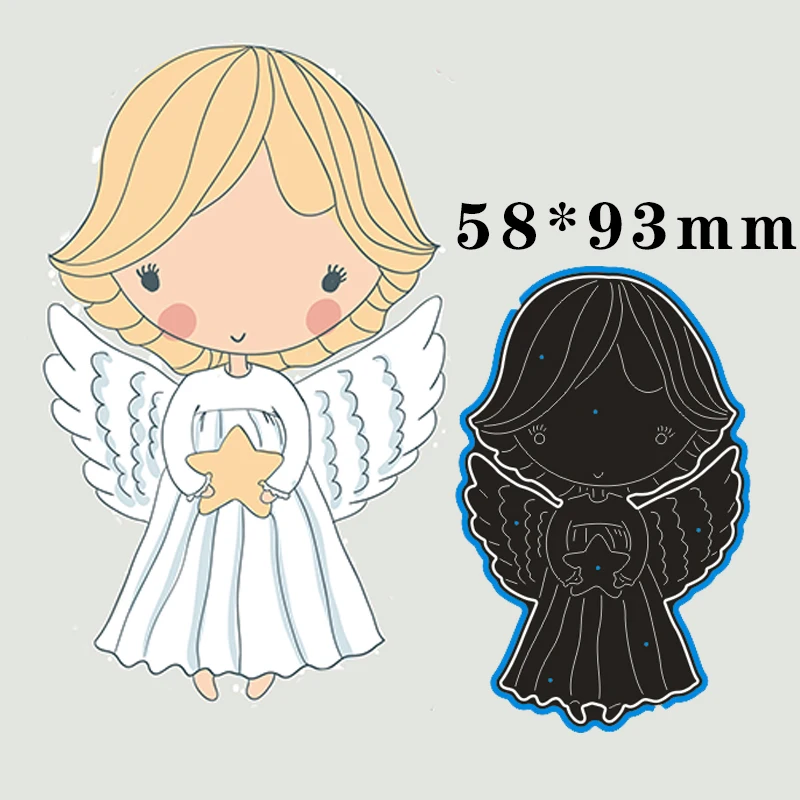 Metal steel Cutting Dies Little girl with wings holding stars DIY Scrapbooking Photo Album Embossing paper Cards 58*93mm
Metal steel Cutting Dies Little girl with wings holding stars DIY Scrapbooking Photo Album Embossing paper Cards 58*93mm