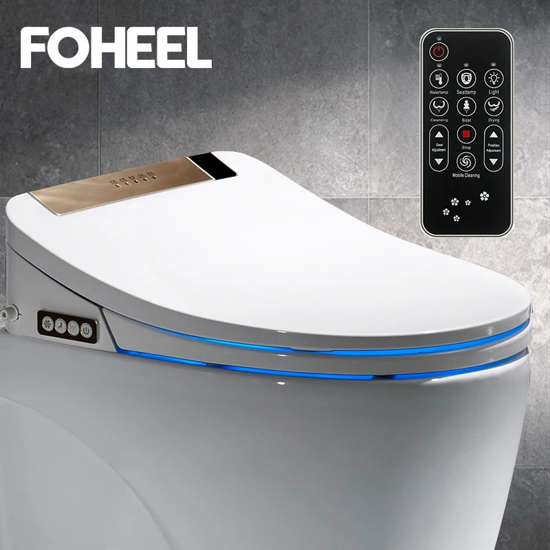 

LCD 3 Color Intelligent Toilet Seat Elongated Electric Bidet Cover Smart Bidet Heating Sits Led Light Wc F3