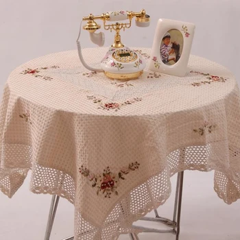 Foreign Trade Cotton Embroidered round Tablecloth, Handmade Ribbon Embroidery Rectangle Tablecloth Pastoral Oval Drape
Foreign Trade Cotton Embroidered round Tablecloth, Handmade Ribbon Embroidery Rectangle Tablecloth Pastoral Oval Drape