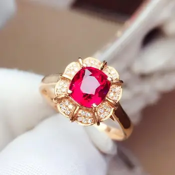 Z625 Fine Jewelry Real 18K Rose Gold AU750 100% Natural Red Tourmaline Gemstone 1.83ct Female Rings for Women Fine Ring
Z625 Fine Jewelry Real 18K Rose Gold AU750 100% Natural Red Tourmaline Gemstone 1.83ct Female Rings for Women Fine Ring