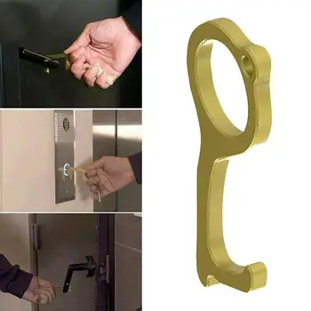 New Hygiene Hand Antimicrobial Brass EDC Door Opener Portable Press Elevator Tool Door Handle Key Portable Safe Door Opener
New Hygiene Hand Antimicrobial Brass EDC Door Opener Portable Press Elevator Tool Door Handle Key Portable Safe Door Opener
