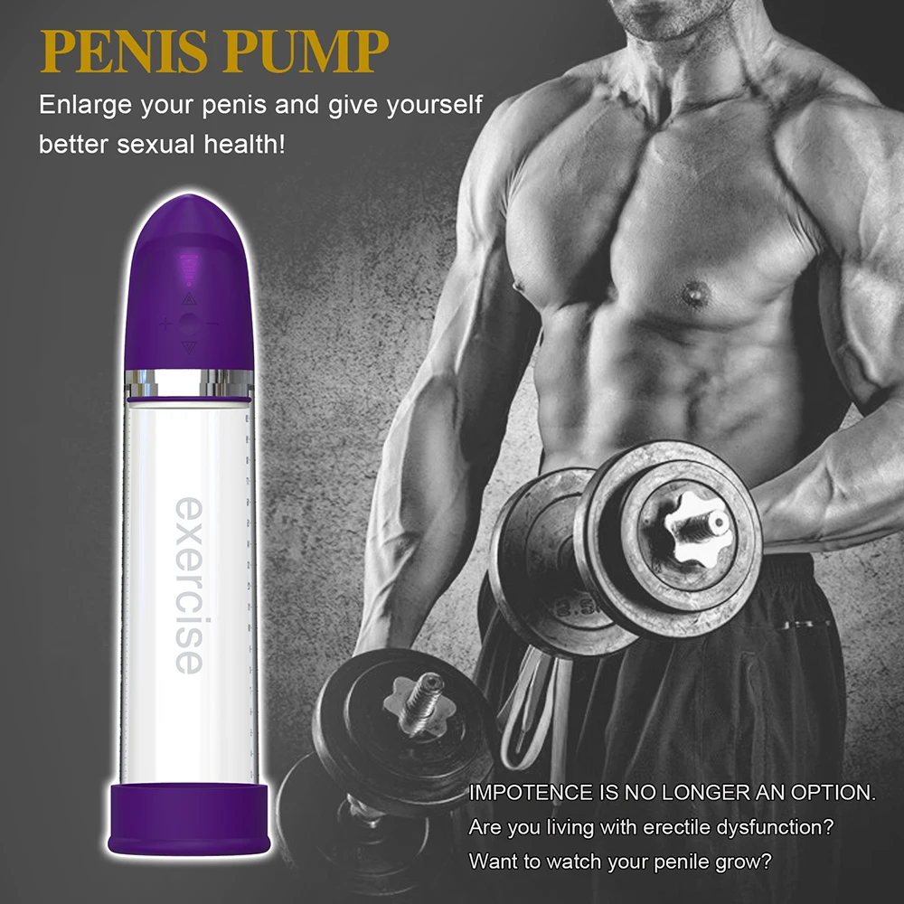 Electric Penis Pump Sex Toys for Men Male Masturbator Penis Extender Penile Vacuum Pump Penis Enlargement Enhancer Massager Ring (1)