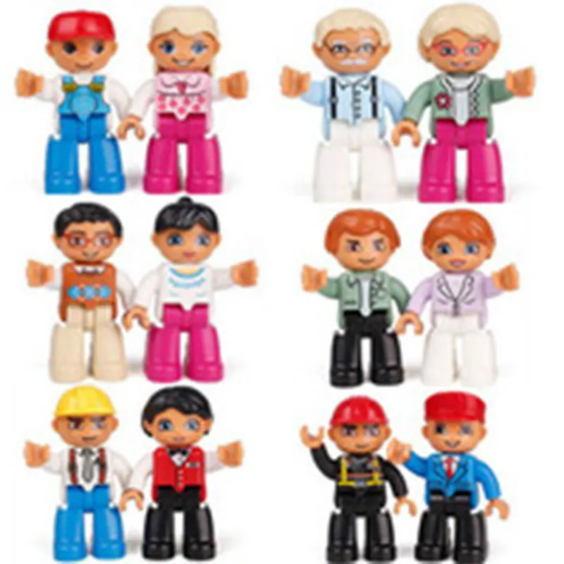 12Pcs Duplo Blocks Action Figures Family Worker Parents Building Block Compatible with Education Toys for Children Baby Kids Toy
12Pcs Duplo Blocks Action Figures Family Worker Parents Building Block Compatible with Education Toys for Children Baby Kids Toy