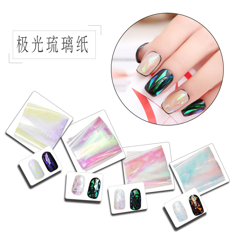 Korean models Nail Aurora Glass Off Sticker Broken glass magic paper Irregular Mirror Platinum Paper Candy Paper
Korean models Nail Aurora Glass Off Sticker Broken glass magic paper Irregular Mirror Platinum Paper Candy Paper
