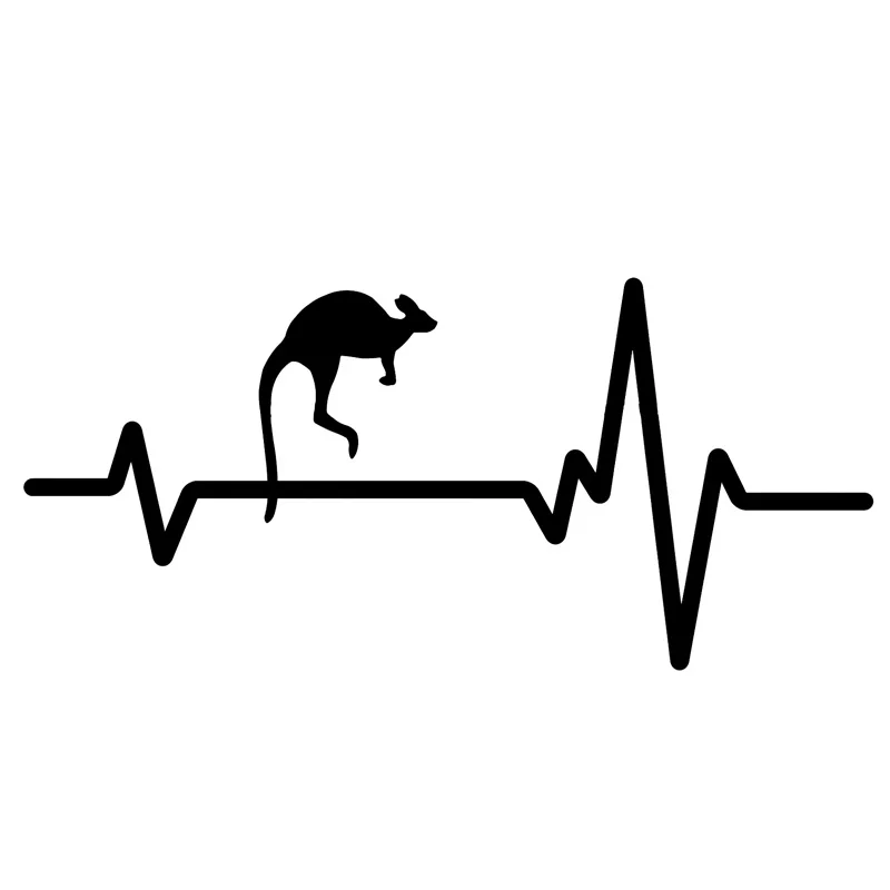 16.4CM*7.5CM Roo Baby Wallabies Leather Heartbeat Vinyl Black/Silver Creative Car Sticker C22-1154
16.4CM*7.5CM Roo Baby Wallabies Leather Heartbeat Vinyl Black/Silver Creative Car Sticker C22-1154