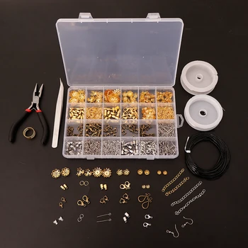 1 Box Jewelry Accessory Set (1200 Pieces) + 1 Set Jewelry Making Set Jewelery Making Clasps 
1 Box Jewelry Accessory Set (1200 Pieces) + 1 Set Jewelry Making Set Jewelery Making Clasps